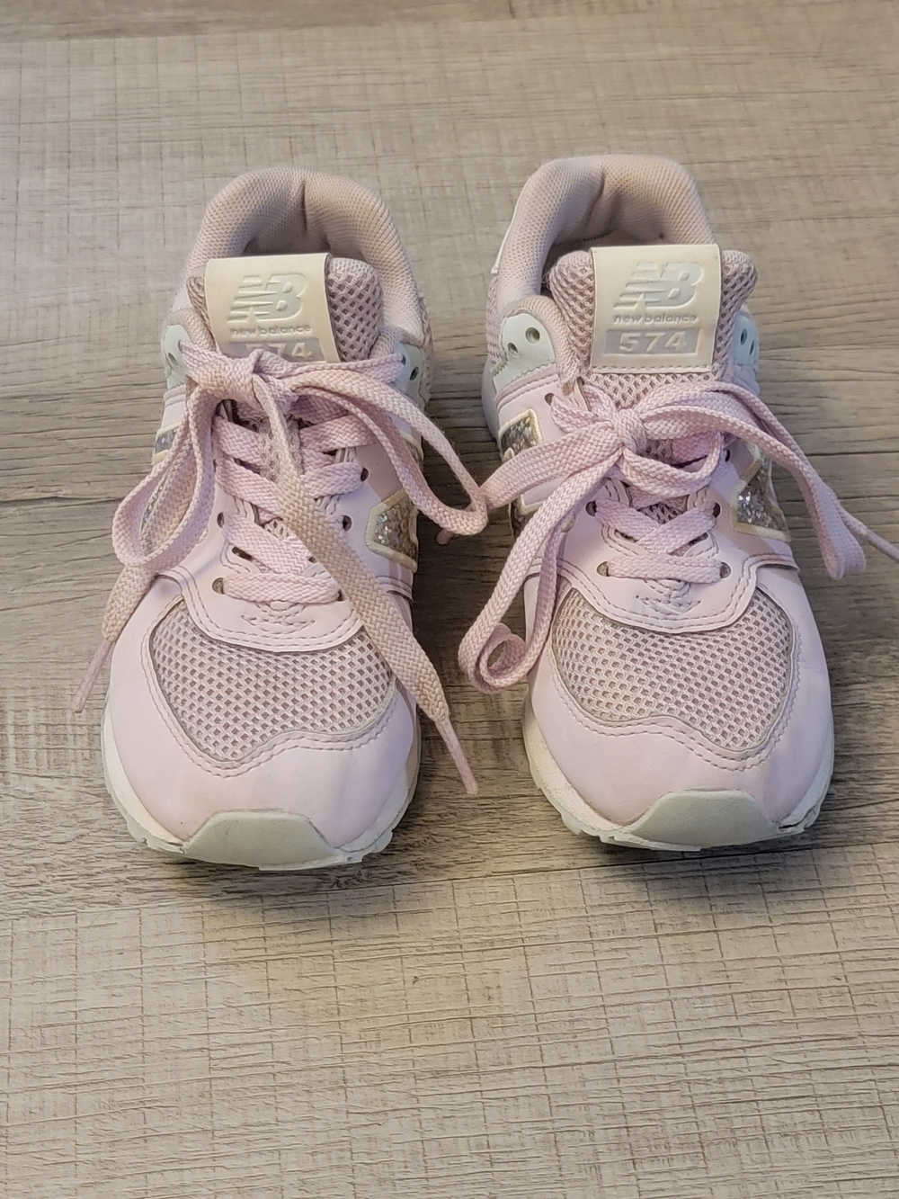 New Balance Kids Light Pink 574 Lace-Up Sneakers